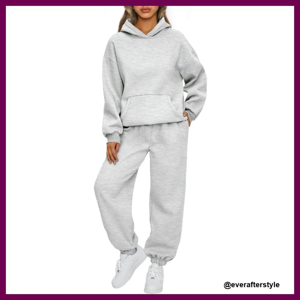 Oversized Hoodie Sweatsuit Set Y2K Chic Lounge Travel Joggers Comfy
